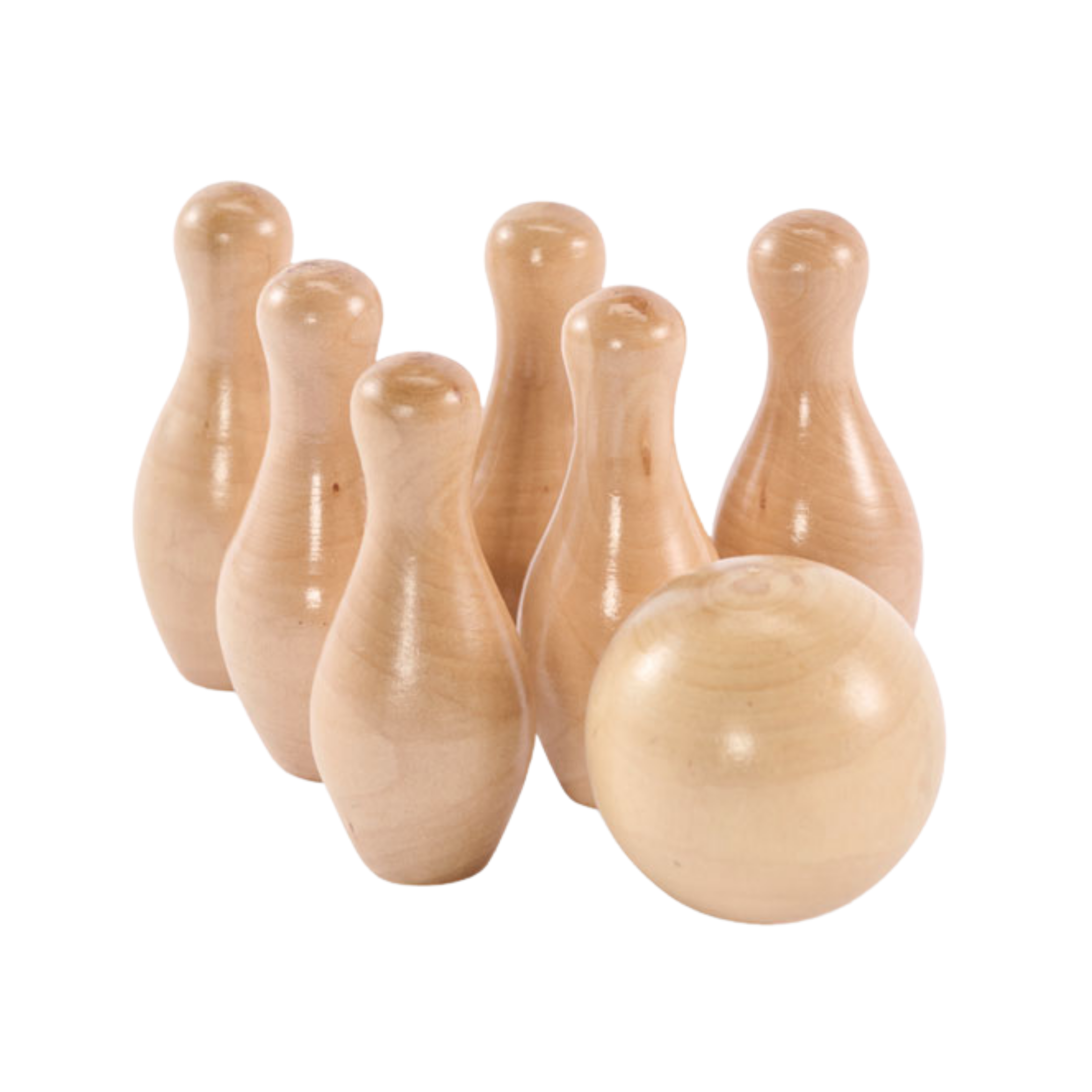 Mini Pine Wood Bowling Set