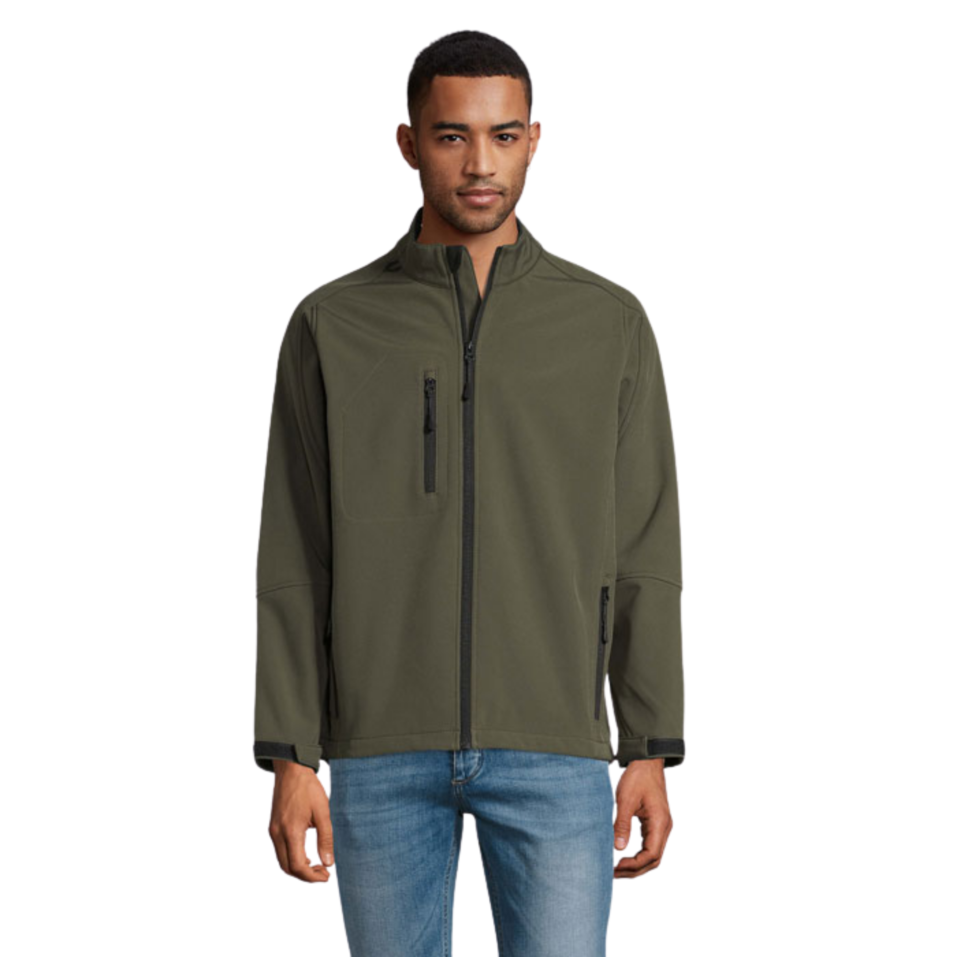 Men Soft Shell Zipped Jacket