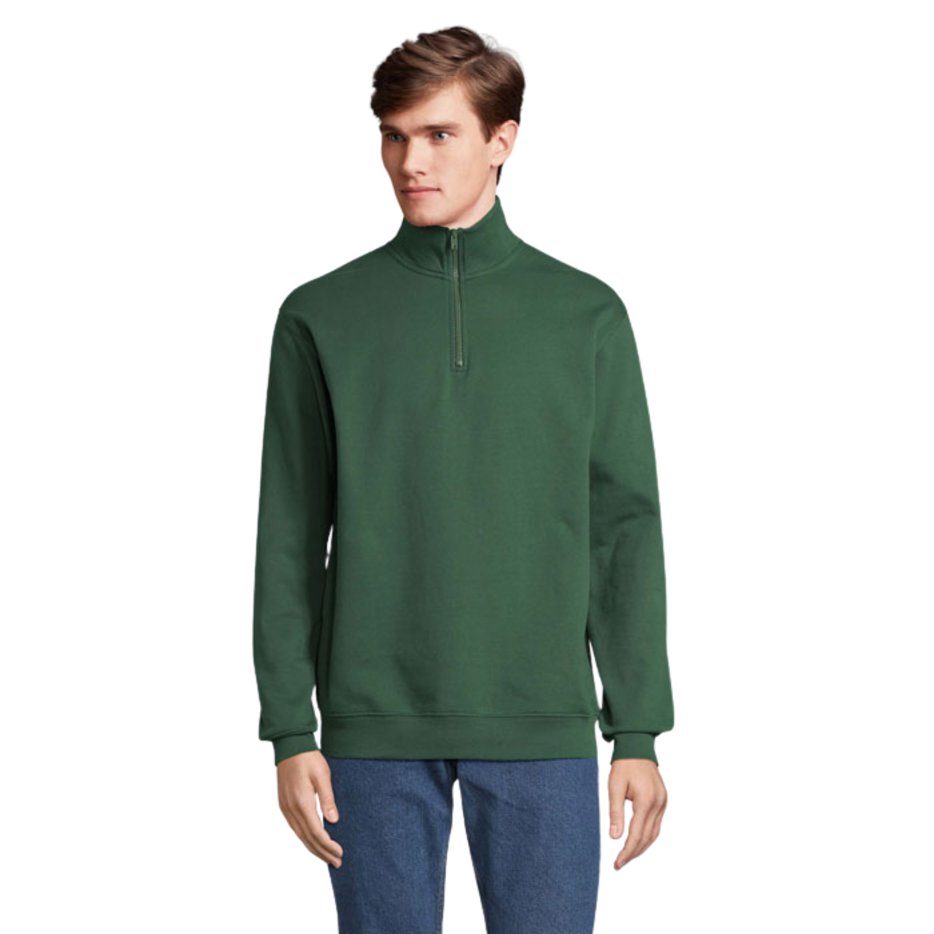 Unisex Sweat Zip Collar